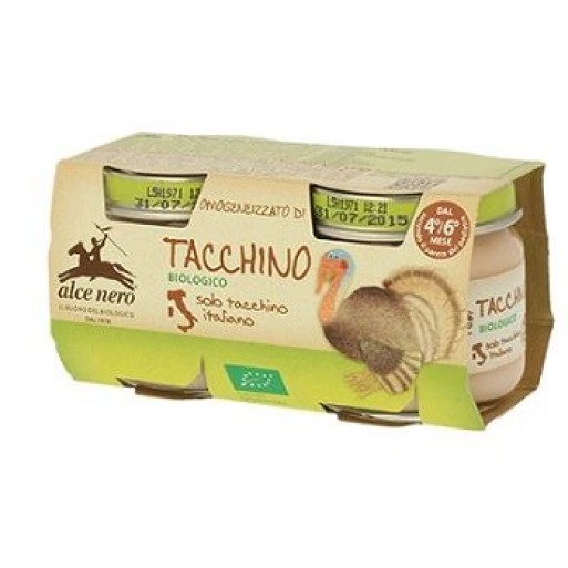 ALCE OMO Tacchino Bio 2x80g