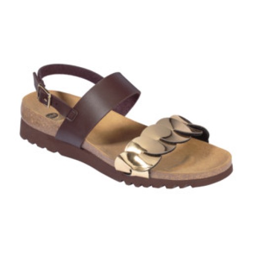 JADA SANDAL SYNT BROWN/GOLD 36