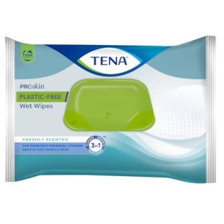 TENA WET WIPES PLASTIC FREE48P