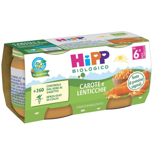 OMO HIPP Bio Carote/Lent.2x80g