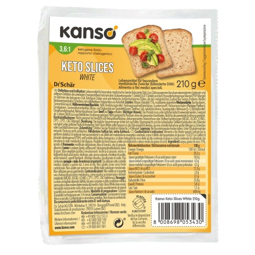 KANSO Keto Slices White 210g