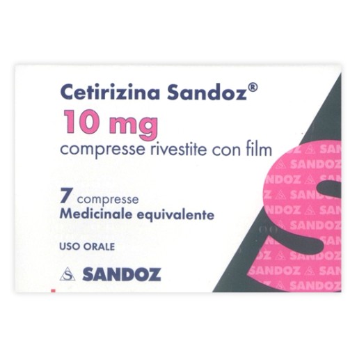 CETIRIZINA 10mg  7 Cpr SANDOZ