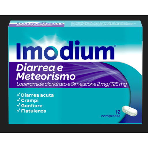 IMODIUM DIARREA E METEOR*12CPR