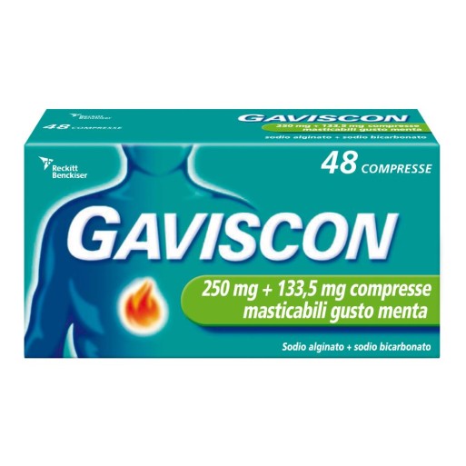 GAVISCON*48CPR MENT250+133,5MG