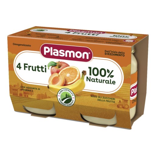 PLASMON OMOG 4 FRUTTI 2X104G